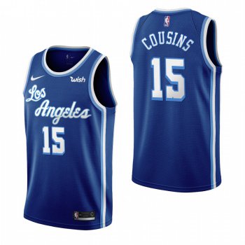 Los Angeles Lakers #15 Demarcus Cousins Blue 2019-20 Classic Edition Stitched NBA Jersey