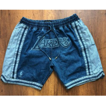Men's Los Angeles Lakers Light Blue Pockets Swingman Shorts