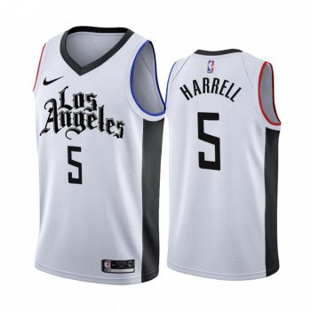 Nike Clippers #5 Montrezl Harrell 2019-20 White Los Angeles City Edition NBA Jersey