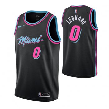 Nike Heat #0 Meyers Leonard Men's Black City Edition NBA Jersey