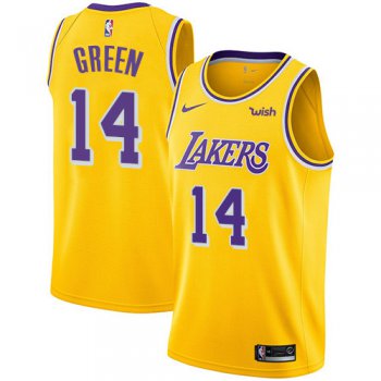 Nike Lakers #14 Danny Green Gold NBA Swingman Icon Edition Jersey