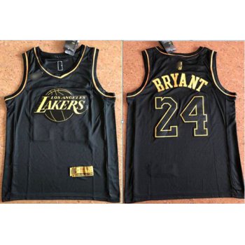 Nike Lakers #24 Kobe Bryant Black Gold NBA Swingman Limited Edition Jersey