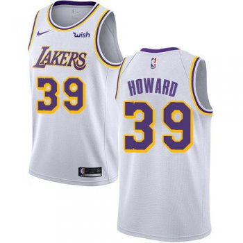 Nike Lakers #39 Dwight Howard White NBA Swingman Association Edition Jersey