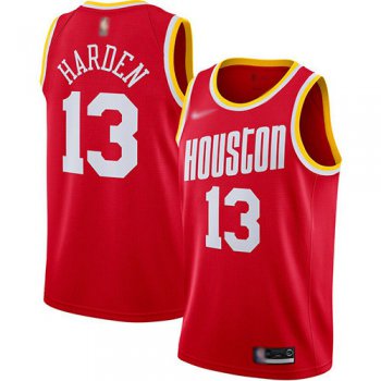 Rockets #13 James Harden Red Basketball Swingman Hardwood Classics Jersey
