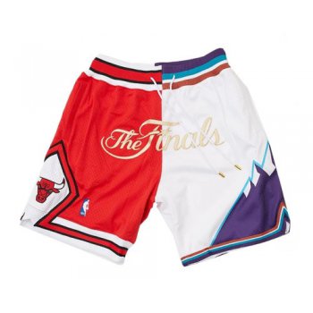 1997 NBA Finals Bulls x Jazz Shorts (Red-White) JUST DON By Mitchell & Ness