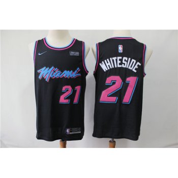 Heat 21 Hassan Whiteside Black City Edition Nike Swingman Jersey