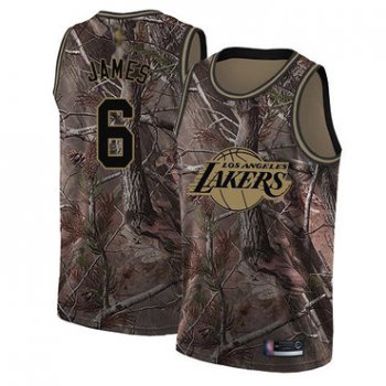 Lakers #6 LeBron James Camo Basketball Swingman Realtree Collection Jersey