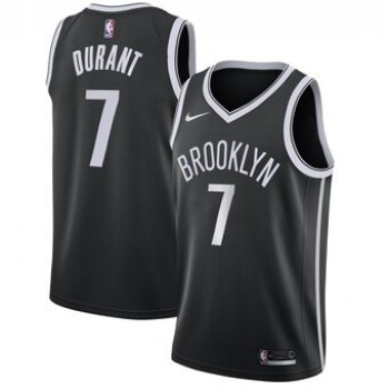 Men's Brooklyn Nets #7 Kevin Durant Nike Black 2019-20 Swingman Icon Edition Jersey