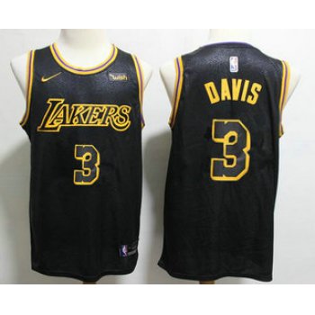 Men's Los Angeles Lakers #3 Anthony Davis 2019 Black Nike Swingman Wish Stitched NBA Jersey
