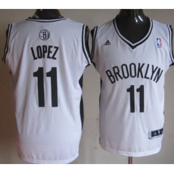 Brooklyn Nets #11 Brook Lopez Revolution 30 Swingman White Jersey