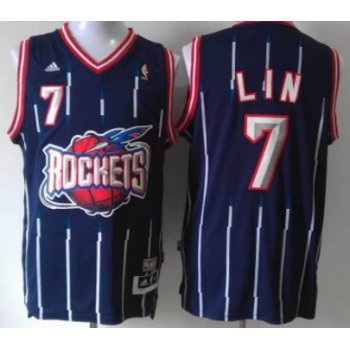 Houston Rockets #7 Jeremy Lin ABA Hardwood Classic Swingman Navy Blue Jersey