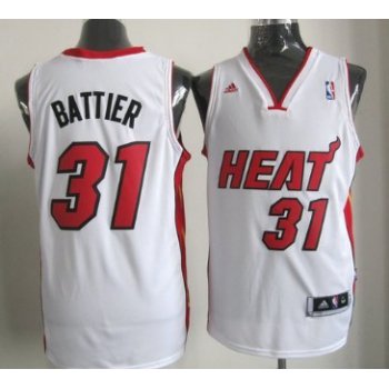 Miami Heat #31 Shane Battier Revolution 30 Swingman White Jersey