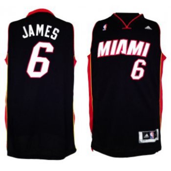 Miami Heats #6 LeBron James Revolution 30 Swingman 2013 Black Jersey