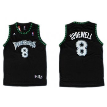 Minnesota Timberwolves #8 Latrell Sprewell Black Swingman Jersey