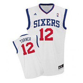 Philadelphia 76ers #12 Evan Turner White Swingman Jersey