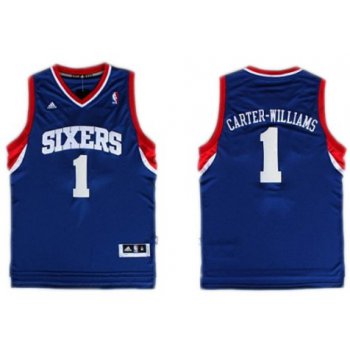 Philadelphia 76ers #1 Michael Carter -Williams Revolution 30 Swingman Blue Jersey