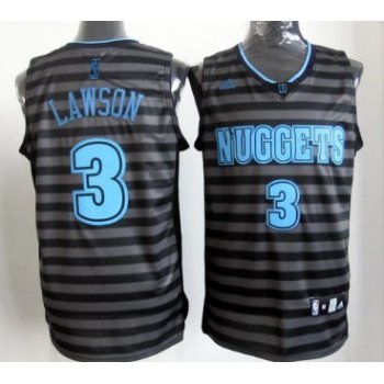Denver Nuggets #3 Ty Lawson Gray With Black Pinstripe Jersey
