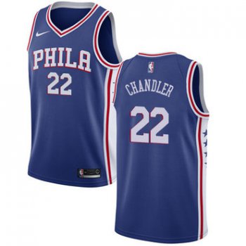 Men's Philadelphia 76ers #22 Wilson Chandler Swingman Blue Basketball Icon Edition Jersey