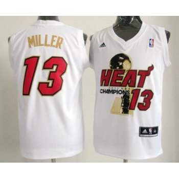 Miami Heat #13 Mike Miller 2012 NBA Finals Champions White With Red Jersey
