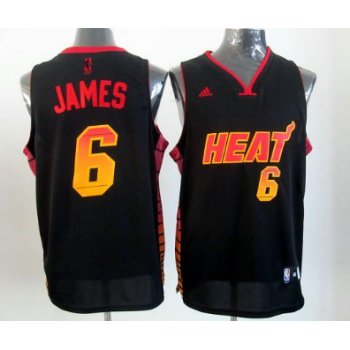 Miami Heat #6 LeBron James 2012 Vibe Black Fashion Jersey