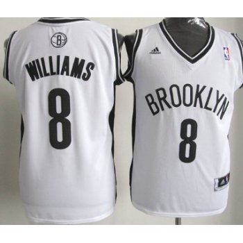 Brooklyn Nets #8 Deron Williams Revolution 30 Swingman White Jersey
