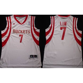 Houston Rockets #7 Jeremy Lin Revolution 30 Swingman White Jersey