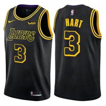 Men's Los Angeles Lakers #3 Josh Hart Black Nike NBA City Edition Authentic Jersey