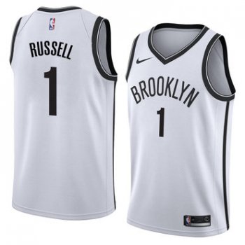 NBA Brooklyn Nets #1 Dangelo Russell Jersey 2017-18 New Season White Jerseys