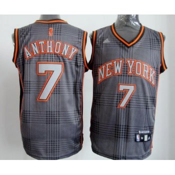 New York Knicks #7 Carmelo Anthony Black Rhythm Fashion Jersey