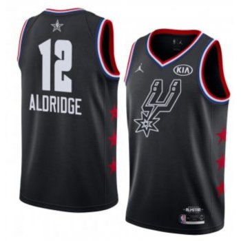 San Antonio Spurs #12 LaMarcus Aldridge Black Basketball Jordan Swingman 2019 All-Star Game Jersey