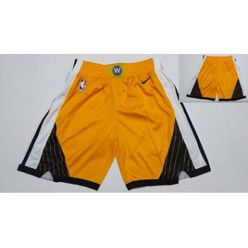 Warriors Yellow Earned Edition Nike Swingman Shorts