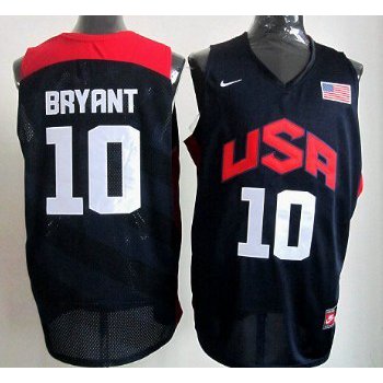 2012 Olympics Team USA #10 Kobe Bryant Revolution 30 Swingman Blue Jersey