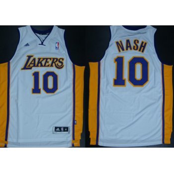 Los Angeles Lakers #10 Steve Nash Revolution 30 Swingman White Jersey