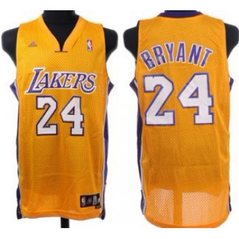 Los Angeles Lakers #24 Kobe Bryant Yellow Swingman Jersey