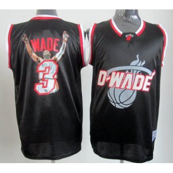 Miami Heat #3 Dwyane Wade Black Notorious Fashion Jersey