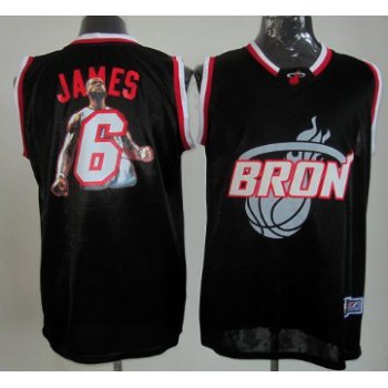 Miami Heat #6 LeBron James Black Notorious Fashion Jersey