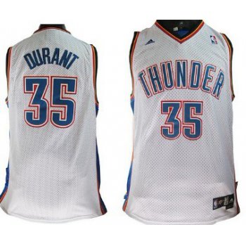 Oklahoma City Thunder #35 Kevin Durant White Swingman Jersey