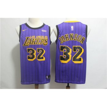 Lakers 32 Magic Johnson Purple 2019 City Edition Nike Swingman Jersey