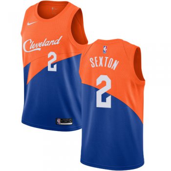 Men's Nike Cavaliers #2 Collin Sexton Blue NBA Swingman City Edition 2018-19 Jersey