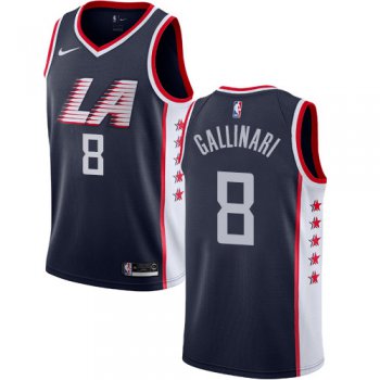 Nike Clippers #8 Danilo Gallinari Navy NBA Swingman City Edition 2018-19 Jersey