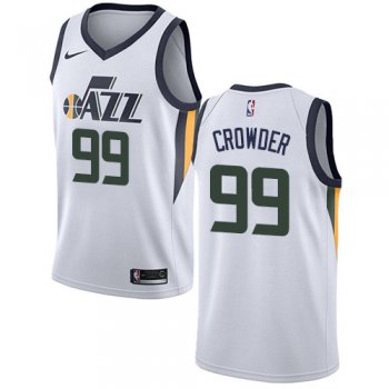 Nike Jazz #99 Jae Crowder White NBA Swingman Association Edition Jersey