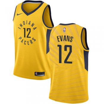 Nike Pacers #12 Tyreke Evans Gold NBA Swingman Statement Edition Jersey