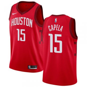 Nike Rockets #15 Clint Capela Red NBA Swingman Earned Edition Jersey