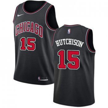 Nike Chicago Bulls #15 Chandler Hutchison Black NBA Swingman Statement Edition Jersey