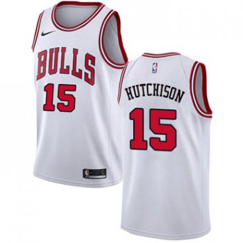 Nike Chicago Bulls #15 Chandler Hutchison White NBA Swingman Association Edition Jersey