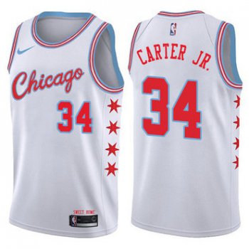 Nike Chicago Bulls #34 Wendell Carter Jr. White NBA Swingman City Edition Jersey