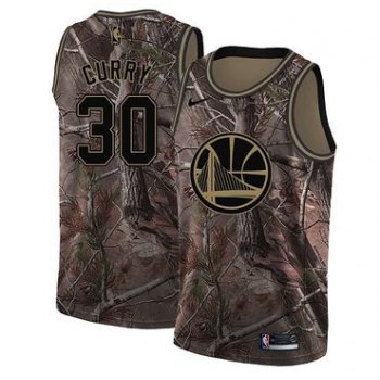 Nike Golden State Warriors #30 Stephen Curry Camo NBA Swingman Realtree Collection Jersey