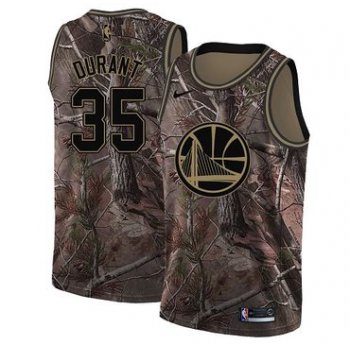 Nike Golden State Warriors #35 Kevin Durant Camo NBA Swingman Realtree Collection Jersey
