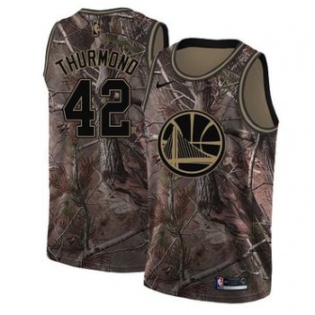 Nike Golden State Warriors #42 Nate Thurmond Camo NBA Swingman Realtree Collection Jersey