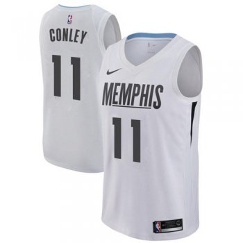 Nike Memphis Grizzlies #11 Mike Conley White NBA Swingman City Edition Jersey